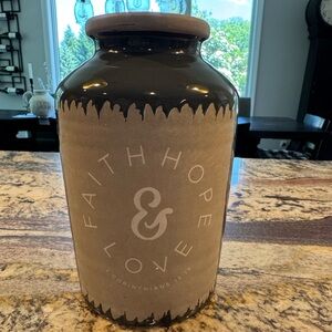 Roma Gray Vase with Artisanal Drip Accents